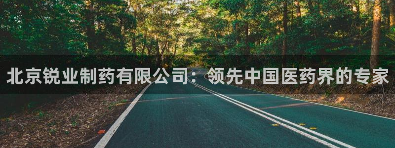 ag九游会老哥：北京锐业制药有限公司：领先中国医药界的专家