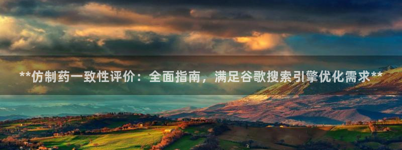 ag九游会老哥：**仿制药一致性评价：全面指南，满足谷歌搜索引擎优化需求**