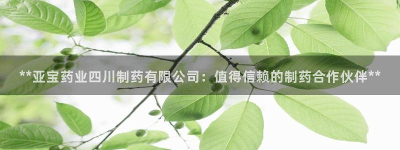 九游会老哥俱乐部社区论坛：**亚宝药业四川制药有限公司：值得信赖的制药合作伙伴**