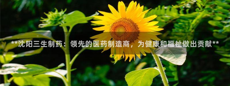 九游老哥俱乐部登录：**沈阳三生制药：领先的医药制造商，为健康和福祉做出贡献**