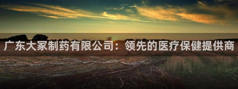 九游老哥俱乐部官网登录：广东大冢制药有限公司：领先的医疗保健提供商