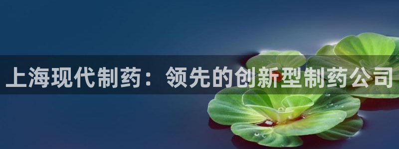 九游老哥俱乐部官网登录网址：上海现代制药：领先的创新型制药公司