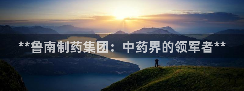 j9九游会老哥俱乐部交流区：**鲁南制药集团：中药界的领军者**