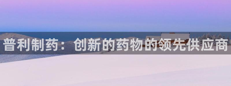 九游老哥俱乐部官网登录不了：普利制药：创新的药物的领先供应商