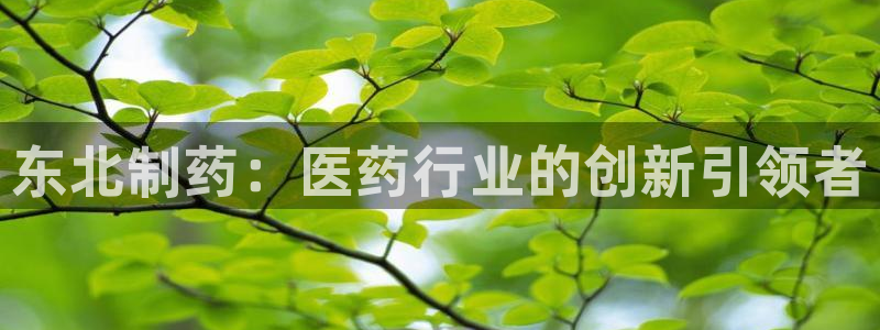 九游会老哥俱乐部交流社区：东北制药：医药行业的创新引领者