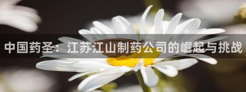 j9九游会老哥俱乐部交流区：中国药圣：江苏江山制药公司的崛起与挑战