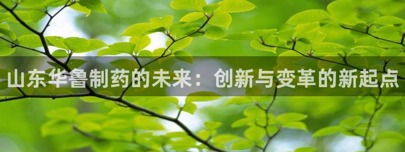 九游老哥俱乐部登录：山东华鲁制药的未来：创新与变革的新起点