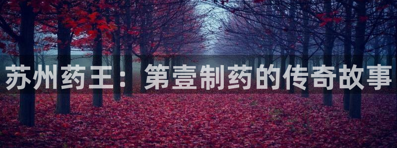 ag九游老哥俱乐部：苏州药王：第壹制药的传奇故事