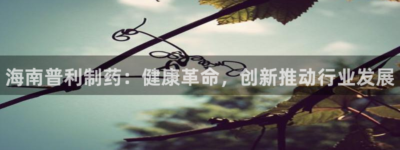 九游会老哥俱乐部官网：海南普利制药：健康革命，创新推动行业发展